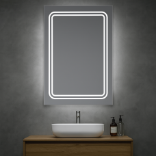 Зеркало с LED подсветкой прямоугольное Лайн 